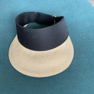Black and wicker visor